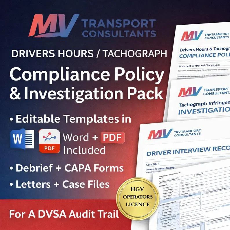 Drivers’ Hours & Tachograph Investigation Pack