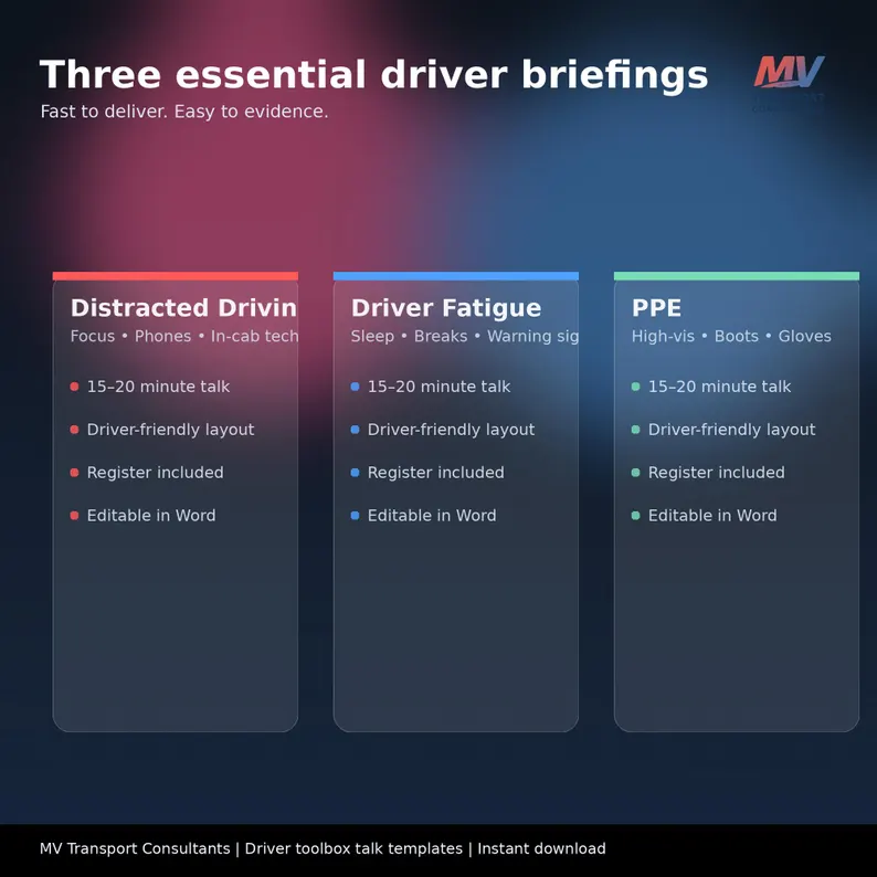 Toolbox Talks: Distraction, Fatigue & PPE